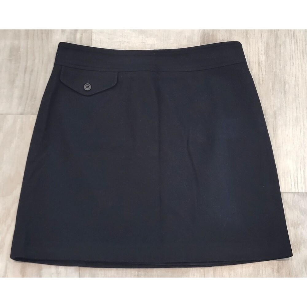 Banana Republic Size 4 Black Wool Cashmere Blend Lined Skirt Short Classic